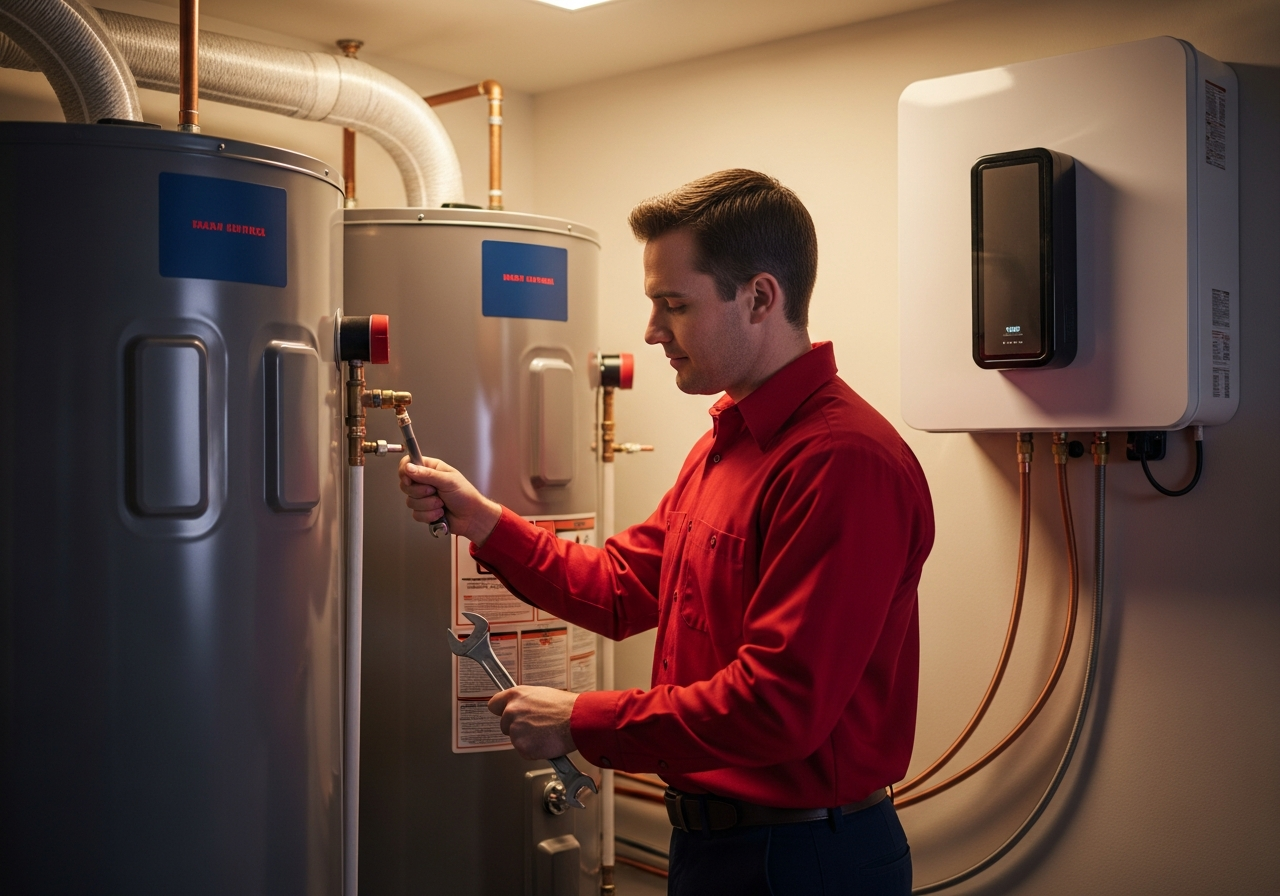 Water heater installation in Austin